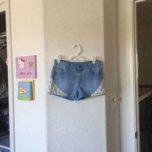 Crazy 8 Floral Pattern Jean Shorts